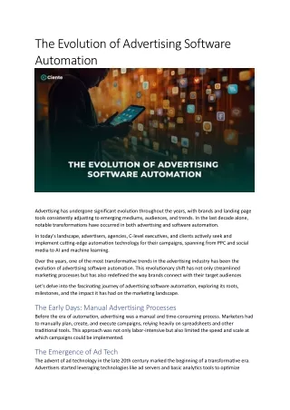 The Evolution of Advertising Software Automation