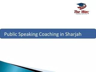 Public Speaking Coaching in Sharjah