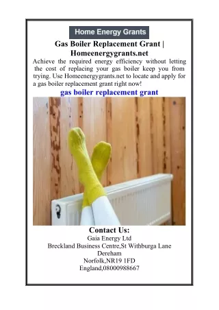 Gas Boiler Replacement Grant  Homeenergygrants.net