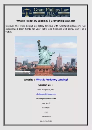 What is Predatory Lending  Grantphillipslaw.com