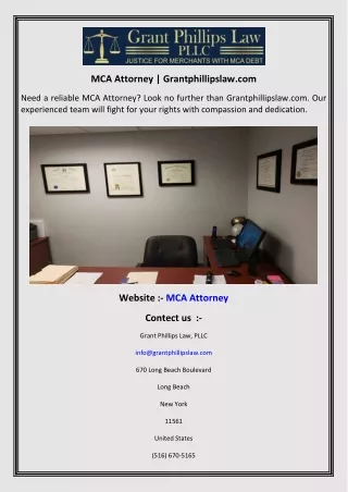 MCA Attorney  Grantphillipslaw.com