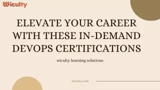 Elevate Your Career with These In-Demand DevOps Certifications