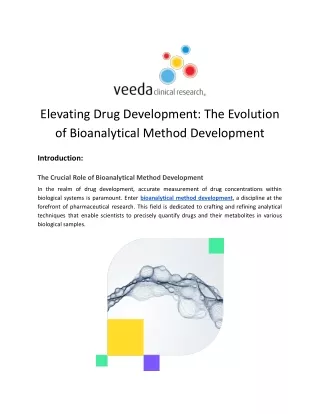 Bioanalytical Method Development