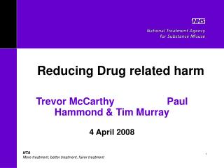 Reducing Drug related harm