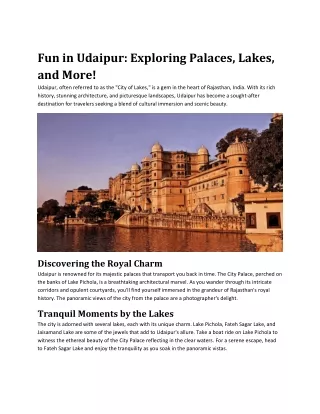 Fun in Udaipur
