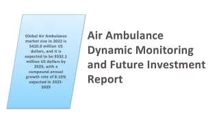 Air Ambulance Market Business Strategies and Massive Demand by 2030