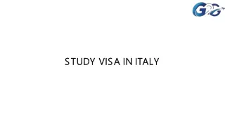 STUDY VISA IN ITALY