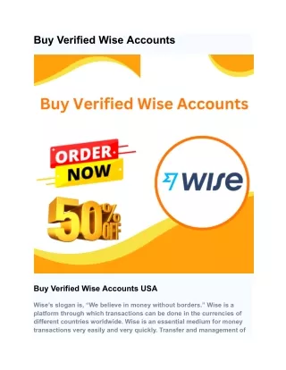 Buy Verified Wise Accounts