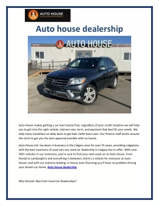 Auto house dealership