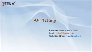 API testing training in hyderabad