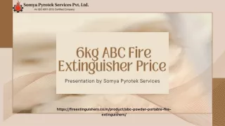 _6kg ABC Fire Extinguisher Price from Somya Pyrotek Service
