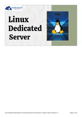 Linux Dedicated Server