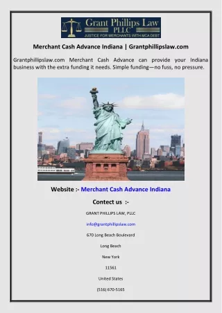 Merchant Cash Advance Indiana  Grantphillipslaw.com