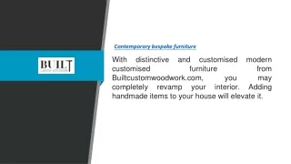 Contemporary Bespoke Furniture  Builtcustomwoodwork.com