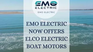 EMO Electric Now Offers Elco Electric Boat Motors