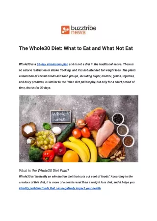 The Whole30 Diet_ What to Eat and What Not Eat