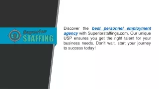 Best Personnel Employment Agency  Superiorstaffings.com