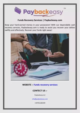 Funds Recovery Services  Paybackeasy.com