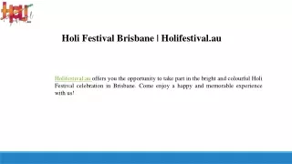 Holi Festival Brisbane  Holifestival.au