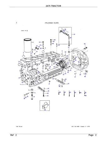 Massey Ferguson 2675 TRACTOR Service Parts Catalogue Manual (Part Number  651416)