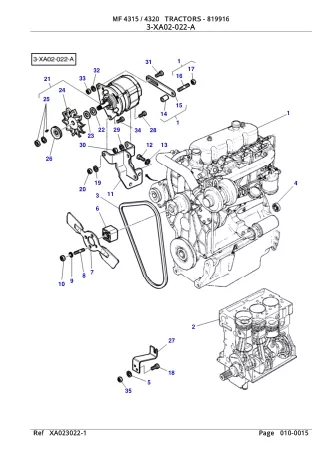 Massey Ferguson 4320 TRACTORS Service Parts Catalogue Manual (Part Number  819916)