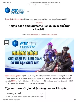 Những cách chơi game vui liên quân có thể bạn chưa biết - Fe88