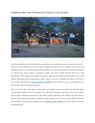 Resort in Jim Corbett near River