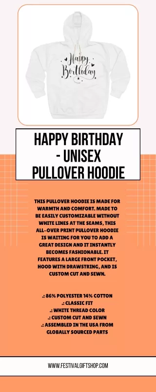 Happy birthday - Unisex Pullover Hoodie