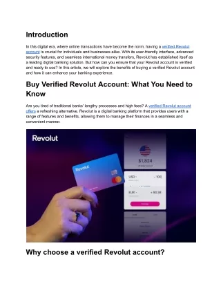 Buy Verified Revolut Account