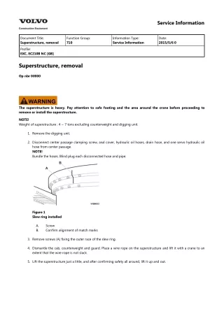 VOLVO EC210B NC EC210BNC EXCAVATOR Service Repair Manual