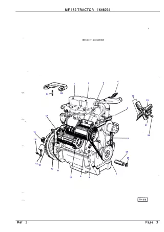 Massey Ferguson MF 152 TRACTOR Service Parts Catalogue Manual