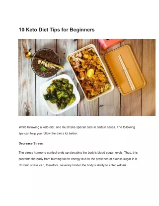 10 Keto Diet Tips for Beginners