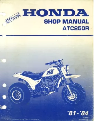 1981 Honda ATC250R Service Repair Manual