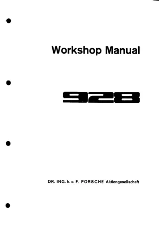 1981 Porsche 928 Service Repair Manual