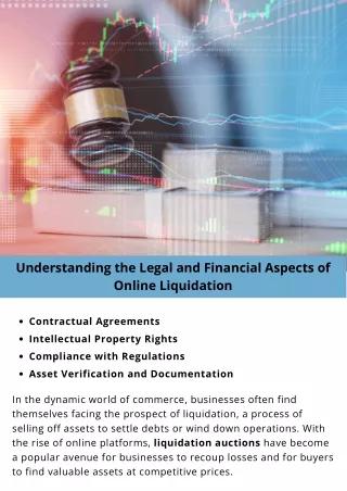 Understanding the Legal and Financial Aspects of Online Liquidation