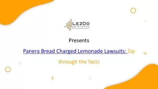 Unpeeling Panera Bread Charged Lemonade Lawsuits- A Sour Tale