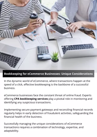 Bookkeeping for eCommerce Businesses: Unique Considerations