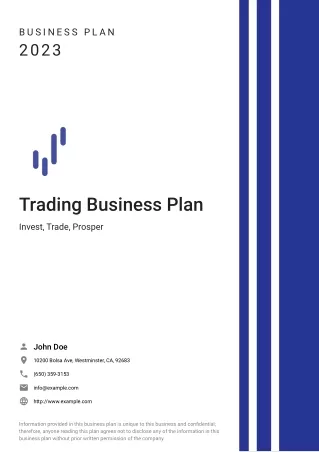 trading business plan