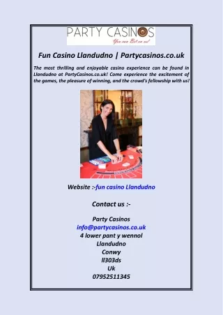 Fun Casino Llandudno  Partycasinos.co.uk