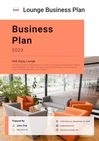 Lounge Business Plan Example