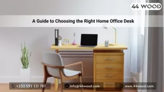 A Guide to Choosing the Right Home Office Desk