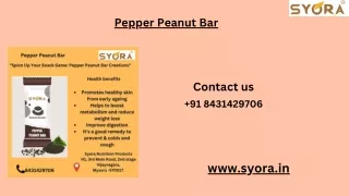 pepper peanut bar ppt