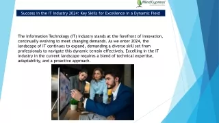 Success in the IT Industry 2024: Key Skills for Excellence in a Dynamic Field