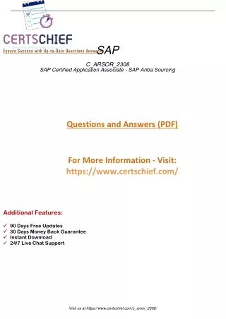 Elevate Your Expertise Master C_ARSOR_2308 SAP Certified Application Associate - SAP Ariba Sourcing Exam with Confidence