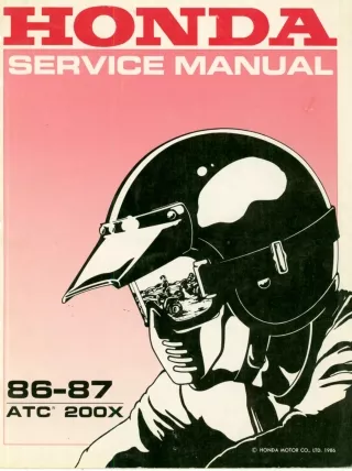 1986 Honda ATC200X Service Repair Manual