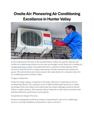 Air Conditioning Excellence in Hunter valley