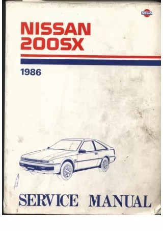 1986 Nissan 200SX Service Repair Manual