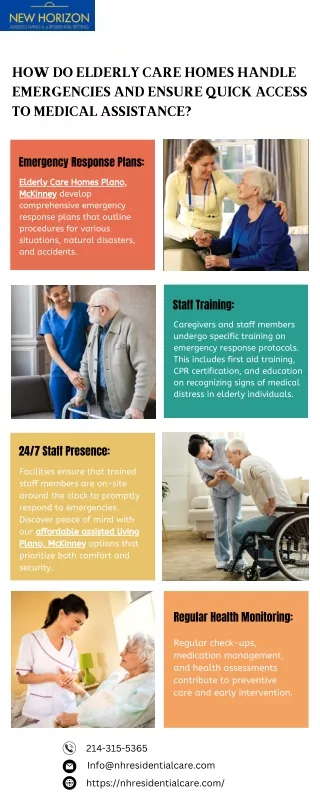 How do Elderly Care Homes handle emergencies and ensure quick access to medical assistance