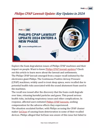 Philips CPAP Lawsuit Update: Key Updates in 2024