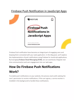 Firebase Push Notification in JavaScript Apps